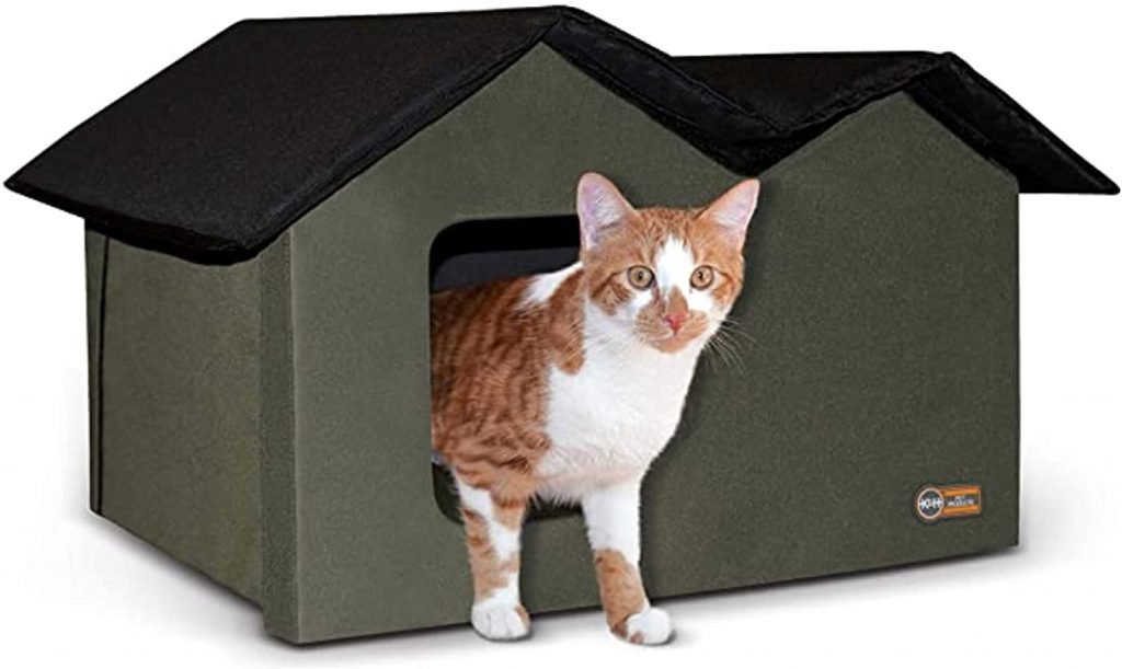 K&H Pet Products Outdoor Multi-Kitty House Cat Shelter Heated or Unheated