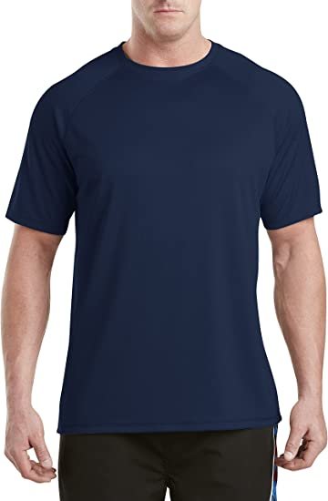 Harbor Bay by DXL Big and Tall Swim Rash Guard T-shirt