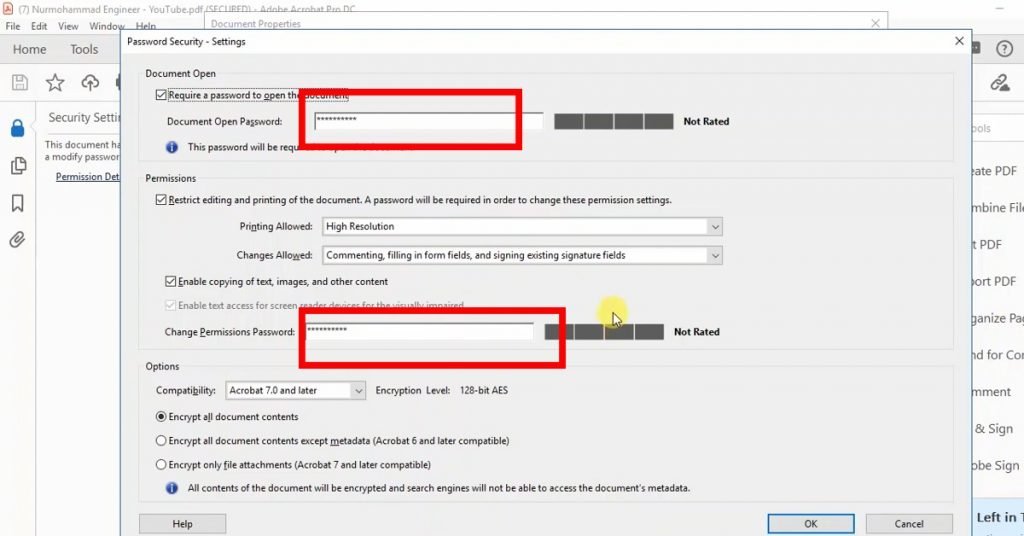 How to Change Password in PDF File Using Acrobat DC